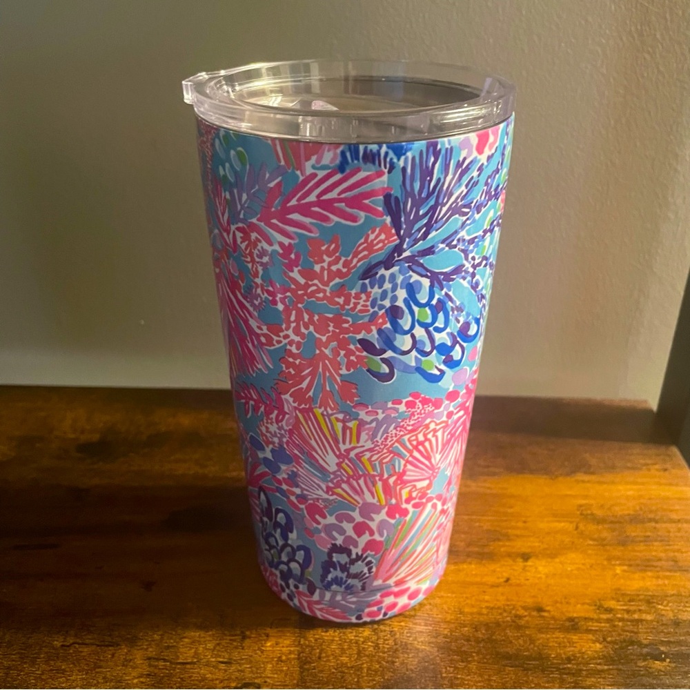 Lily Pulitzer Insulated Tumbler Travel Mug Splendor in the Sand 20 oz